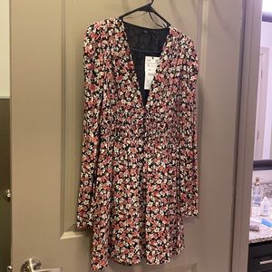 Zara long sleeve floral dress